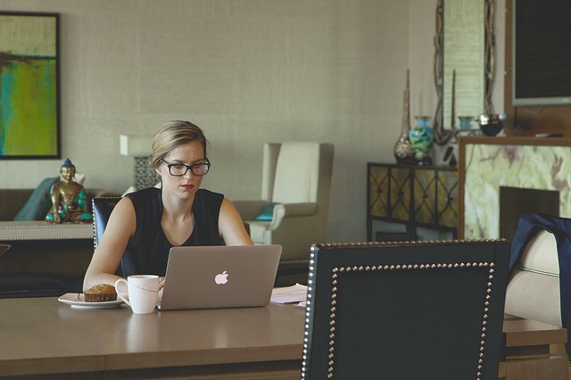 Lady working from home